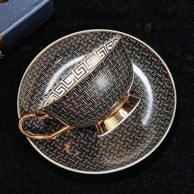 Light Luxury Retro Style Coffee Cups High End Exquisite Ceramic Cup and Plate Set Creative Afternoon Tea Set Household Tableware