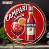 D Flat  One Piece of D Flat Round Aluminum Sign Featuring Soda Cheers Perfect for Festive Beverage Themes This Retro