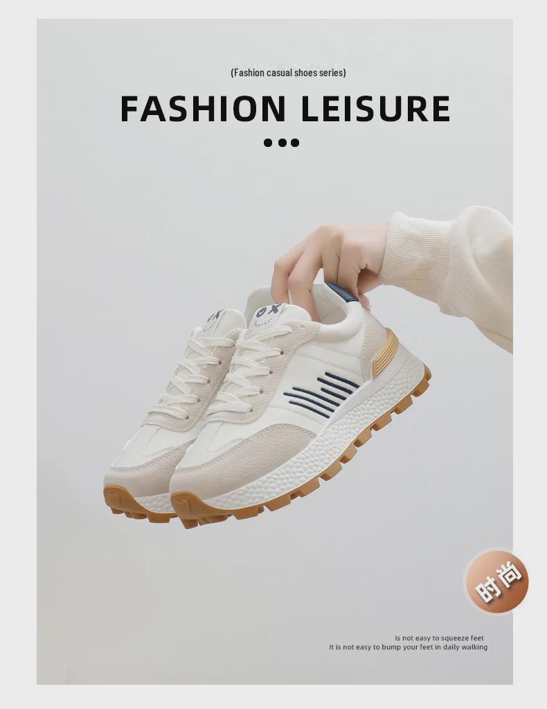 INS Korean Women's New Dad Sneakers: 2025 Spring Student Running Sports Shoes with Thick Sole for Heightening - Model J6101.