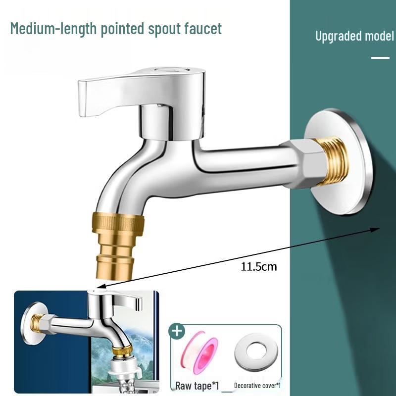 TLXT Brass Wall-Mounted Washing Machine Faucet