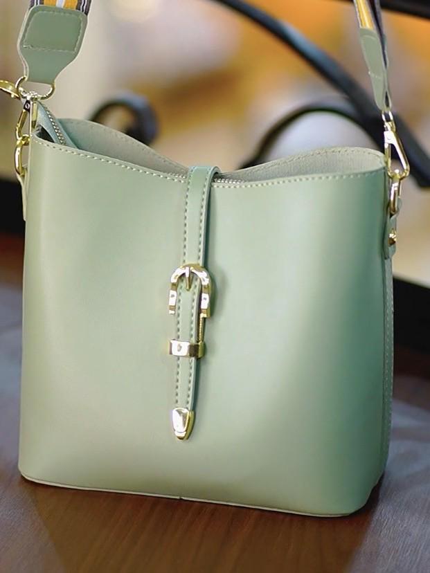 2025 Autumn Versatile Ladies' Fashion Textured Single Shoulder Crossbody Bucket Bag