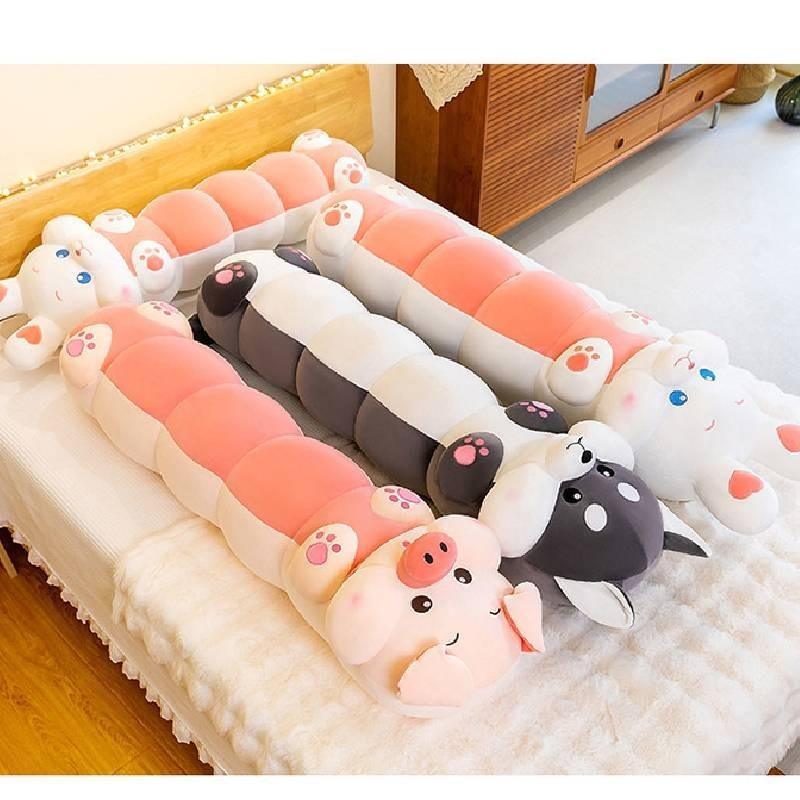 Cute Caterpillar Pet Pillow Two Ha Meng Rabbit Doll Gift For Children Girlfriend Birthday Plush Toy Doll 70cm