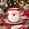 Ceramic Coffee Cup Santa Claus Elk Tea Mug Breakfast Oatmeal