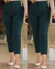 Women's Slim Fit Ruched Straight-Leg Formal Pants
