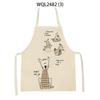 Cute Koala Giraffe Print Kitchen Apron for Women Kids Linen Bib Home Cleaning Apron Household Cooking Baking Accessories