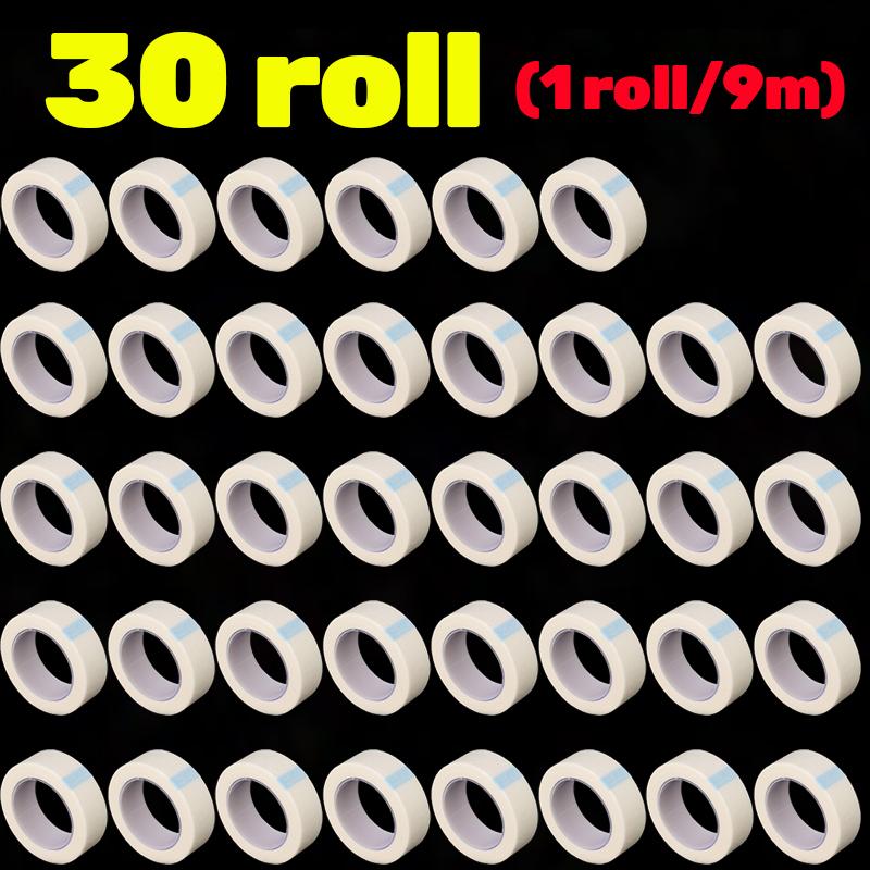 1-30 Rolls Eyelashes Extension PE Adhesive Tape Breathable Easy To Tear Lashes Grafting Under Eye Pad Micropore Tape Makeup Tool