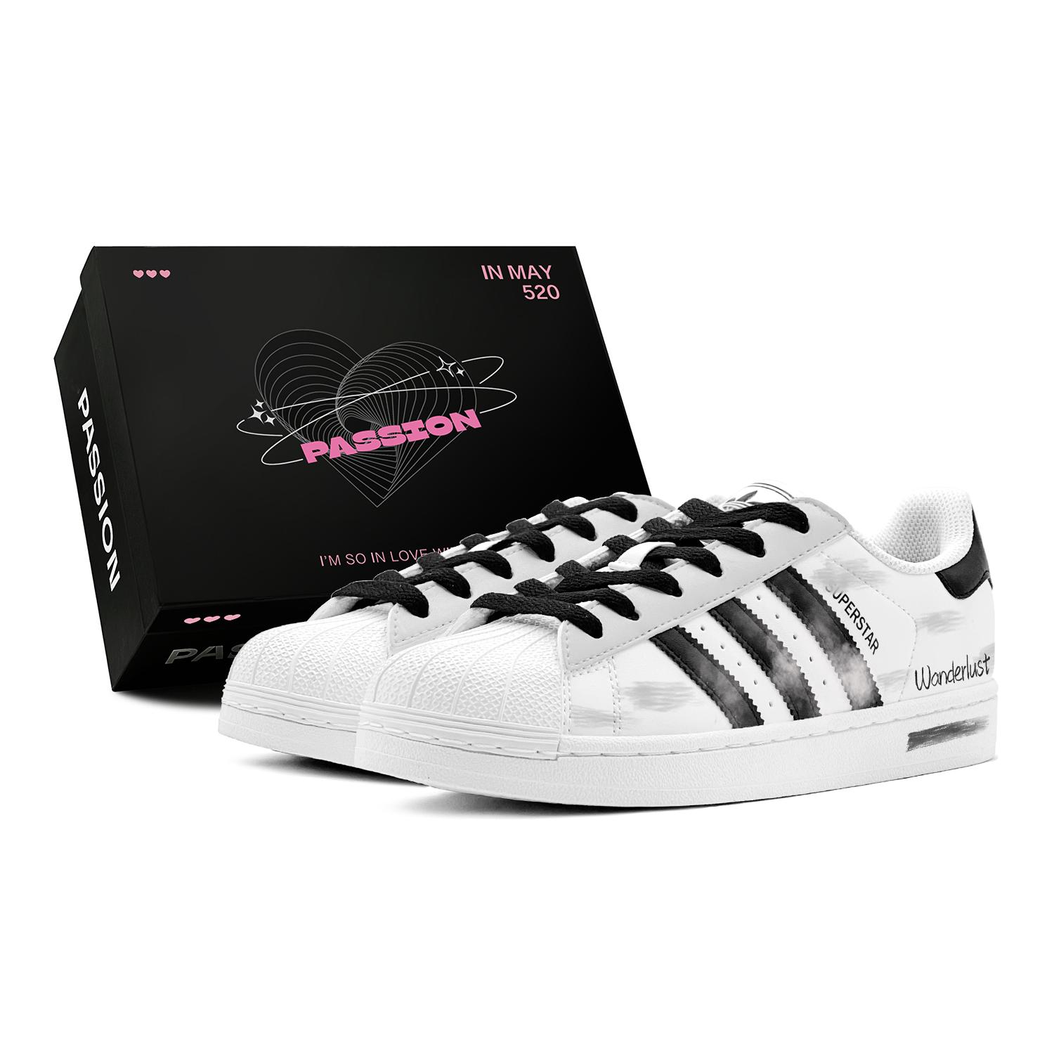 

Adidas Originals Superstar 2 Gray Domain Wanderer Low top Skateboard Shoes Unisex Black Gray IH8659(TeamS1-S-BOX) 39⅓