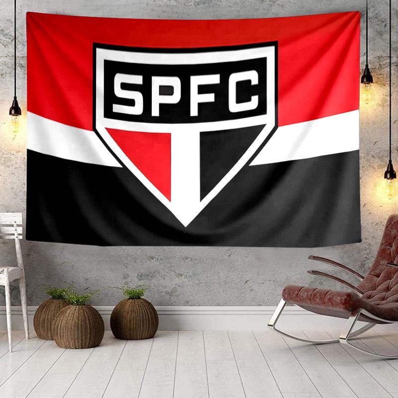 1PC Sao Paulo Fc Crest Tapestry Hanging for Bedroom,Livingroom, Playroom,Decor Art Room Wall Tapestry Holiday and Birthday Gifts