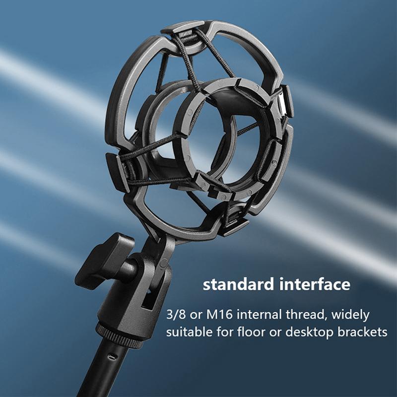 Shock Mount Holder Studio Recording Bracket For Large Mic Clip Black