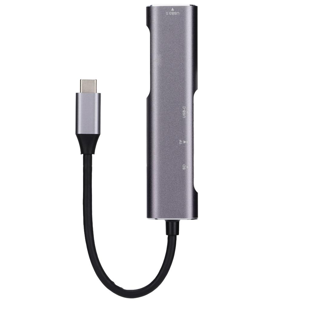 QT05 Type C to HD Multimedia Interface USB 3.0 Hub High Speed Transmission 5 In 1 Hub for Computer