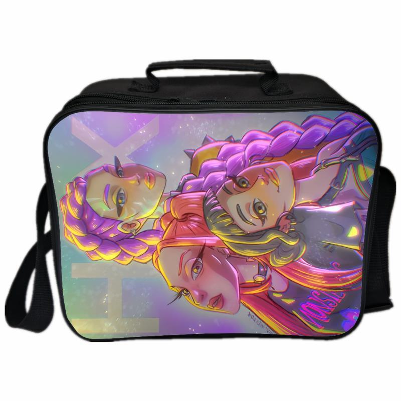 Demon Hunter Student Lunch Bag: Insulated Lunch Box with Ice Pack for Outdoor Picnics 5L
