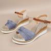 Women Fashion Platform Sandals Summer Peep Toe Wedges Gladiator Sandals Woman Non Slip Thick Soled Beach Shoes Plus Size