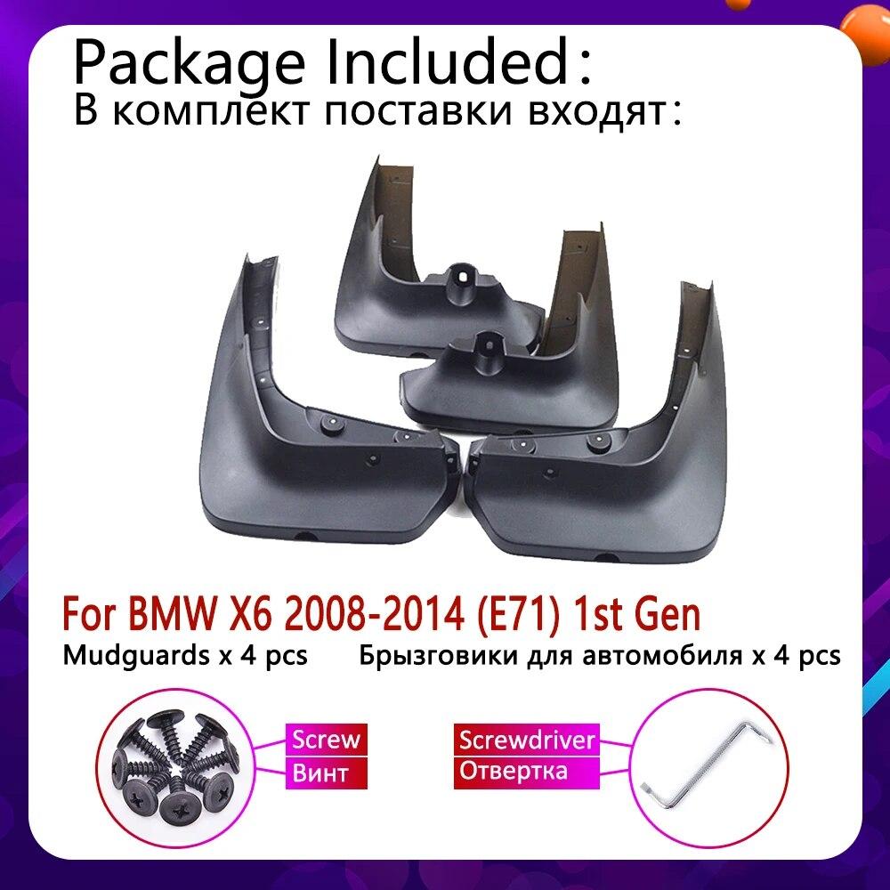 Front Rear Mudflap for BMW X6 E71 2008~2014 Fender Mud Guard Flap Splash Flaps Mudguards Accessories 2009 2010 2011 2012 2013