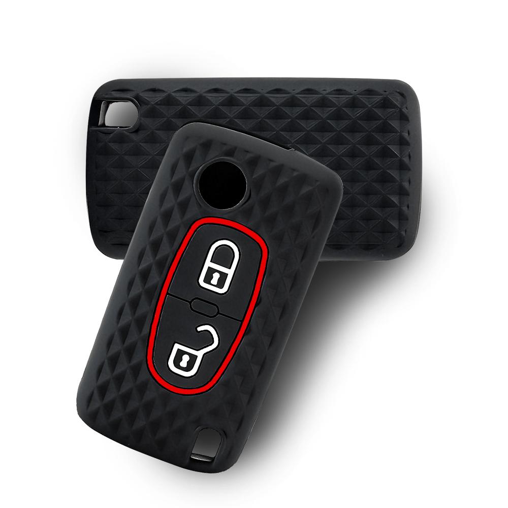 2 Button Key Case Cover for Citroen C-Crosser C3 C4 Picasso Berlingo Case for Peugeot Partner Tepee 207 307 308 407 Keychain