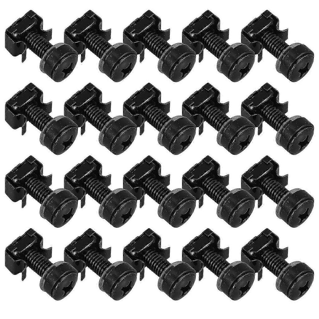 Stainless Steel Cage Nuts and Screws Set for Server Rack, Network Switch, and Cabinet Replacement Hardware