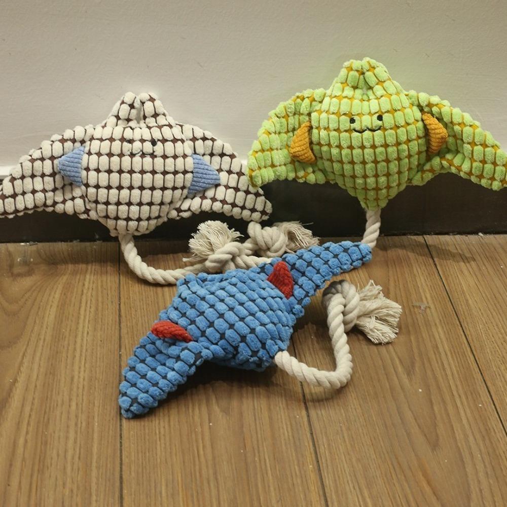 Washable Dog Plush Toy Bite Resistant Corduroy Dog Toy Dog Chew Toy Relieve Boredom