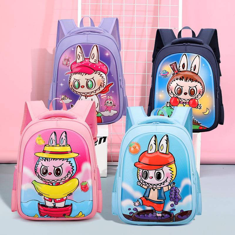 School Bag New LABUBU Cartoon Hard Shell Bag Primary School First Grade Trend Cute School Bag