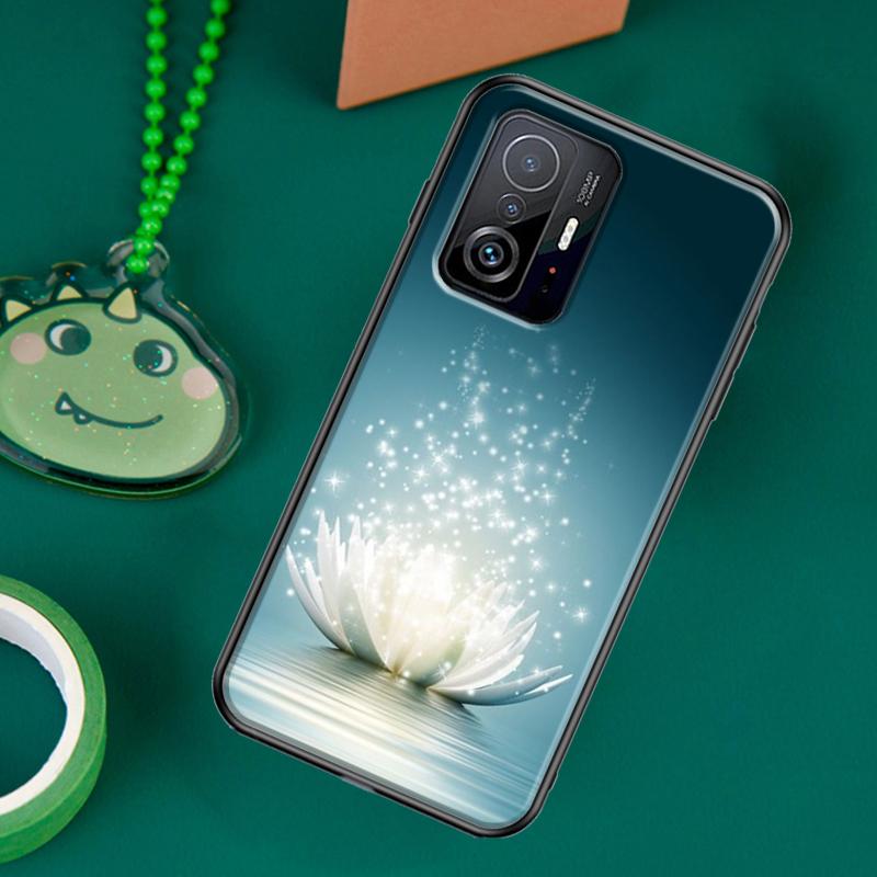 Lotus Blue White Flowers Case For POCO F5 X5 X3 Pro X4 F4 GT F3 M5s C40 Cover For Xiaomi 13 12 Lite 11T 12T Pro 12X