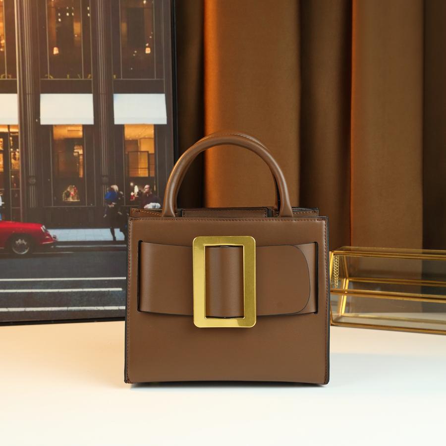 Fashion niche design  square buckle high-end solid color handbag small square bag