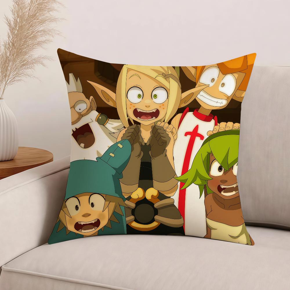 Cartoon W-Wakfu Kissenbezug Bürokissen Geeignet für Sofa Auto Schlafzimmer Dekorative Kissenhülle