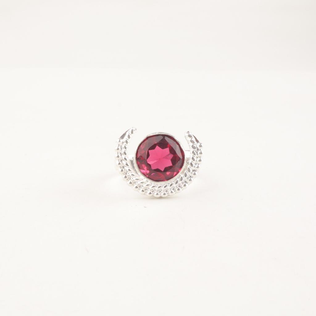 Pink Rubellite Gemstone 925 Sterling Silver Handmade Jewelry Ring Gift For Her RR-48-17