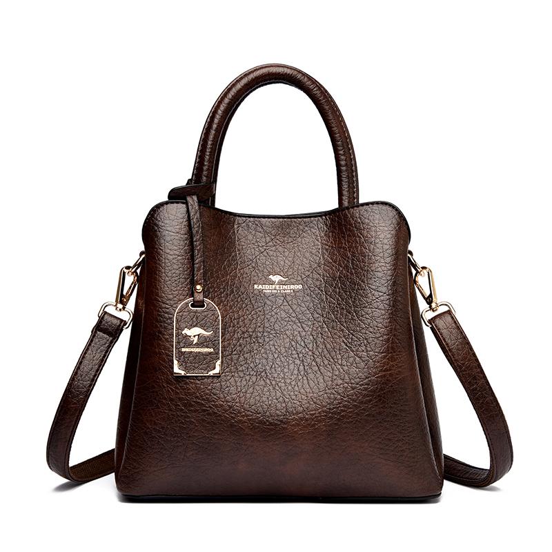 Luxury Designer Women's 3 Layer Tote Sac Large Capacity Commuting Shoulder Crossbody Bags Top Quality Soft Leather Handbags 2026