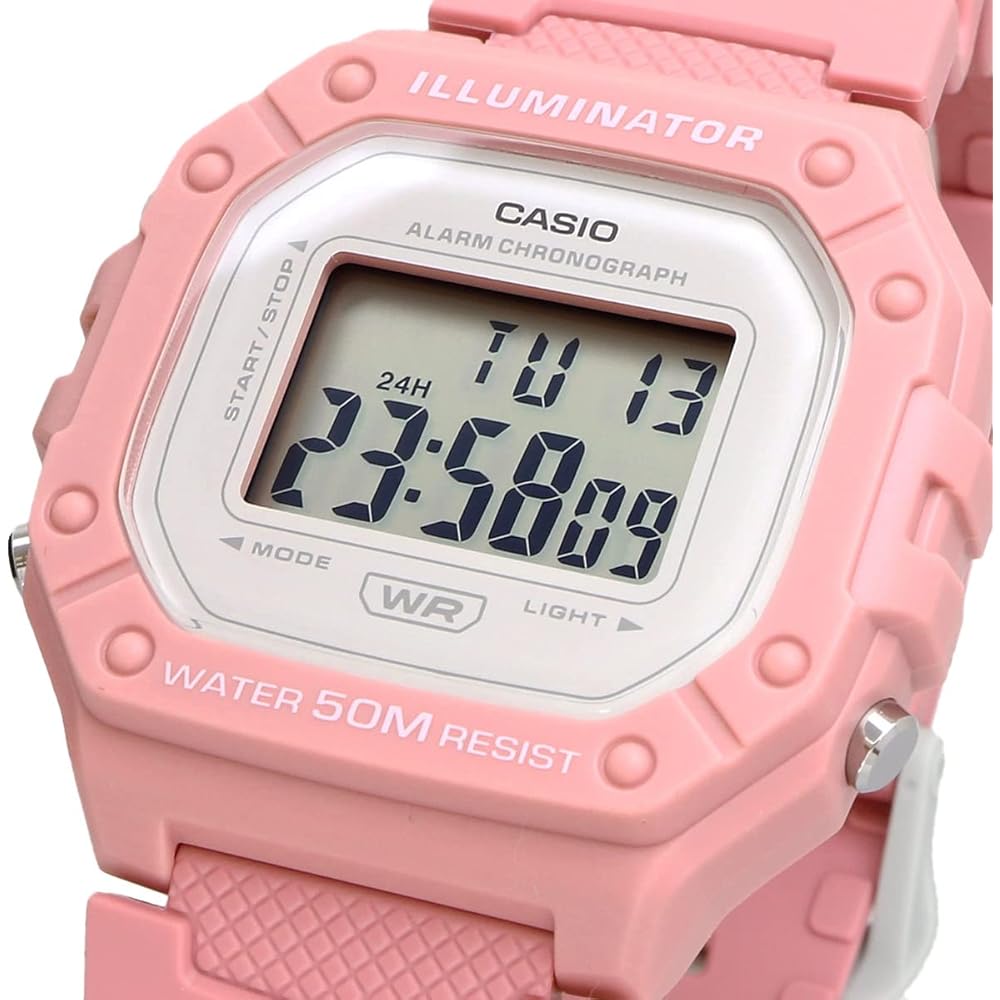 Casio CASIO Standard Digital Watch W-218HC-4AV Men's Women's Cheap Casio Chip Casio Rose Pink O...