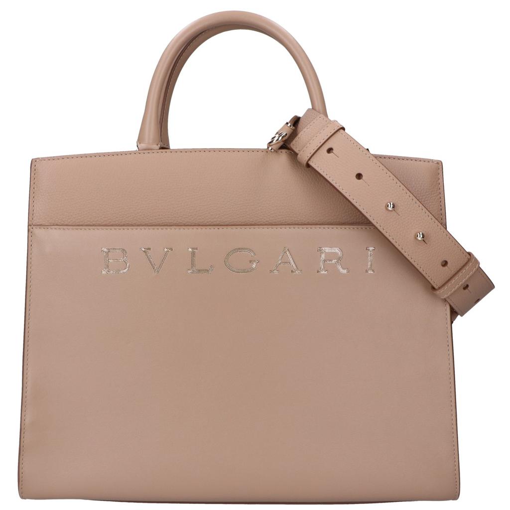 Bvlgari Japan-exclusive Color Bvlgari Logo 2-way Shoulder Bag Handbag Taupe QuartzUsed