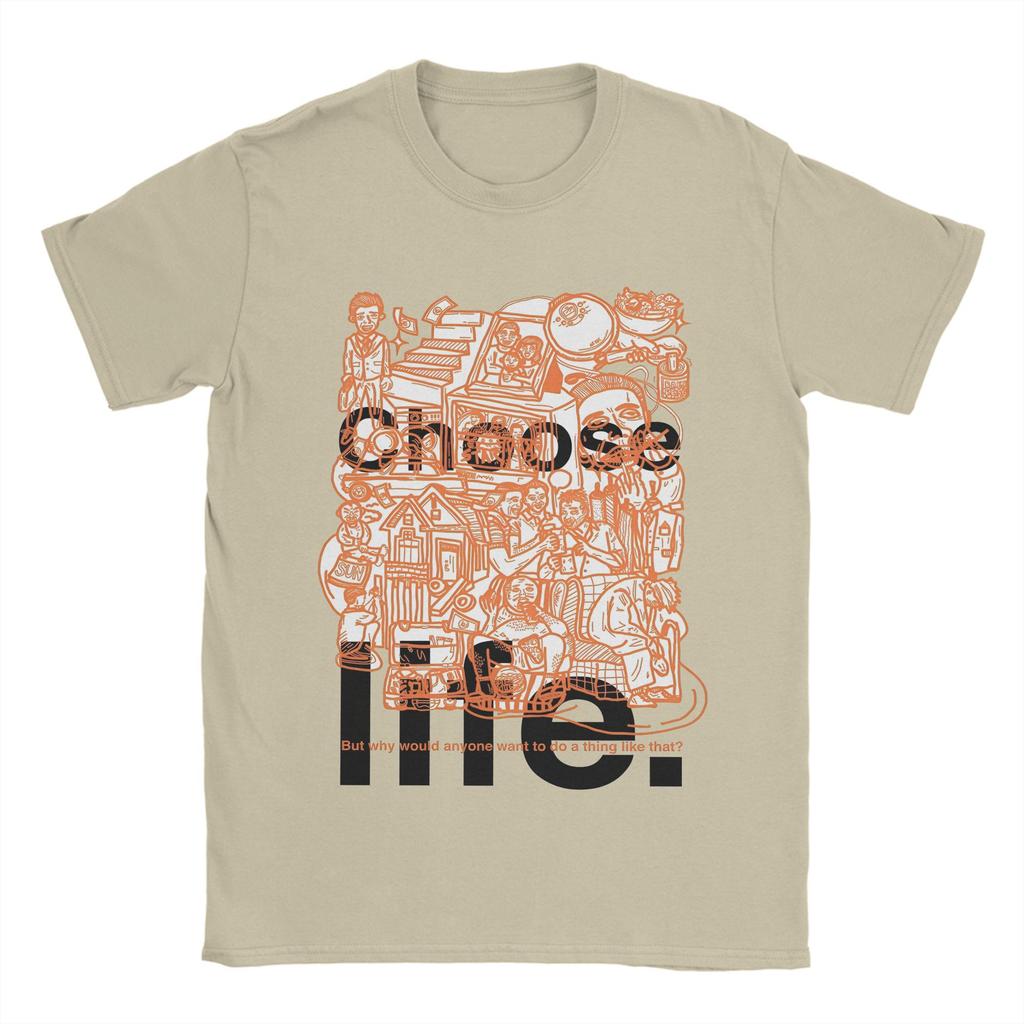 Vintage T Shirt Summer Trainspotting Film Hipster T Shirts Pure Cotton Tshirt for Man Awesome Print Short Sleeve Tees