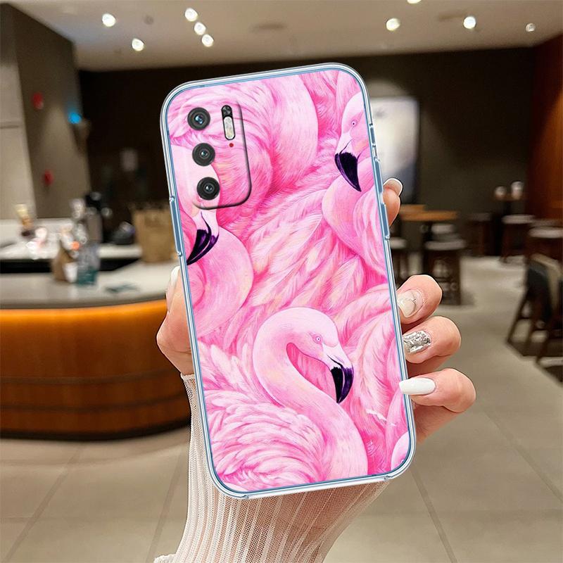 UP29 Flamingos Pink bird flower Transparent Phone Case for Motorola Moto G7 G8 G9 G84 G85 G73 G24 G15 Z2 Play Power Plus