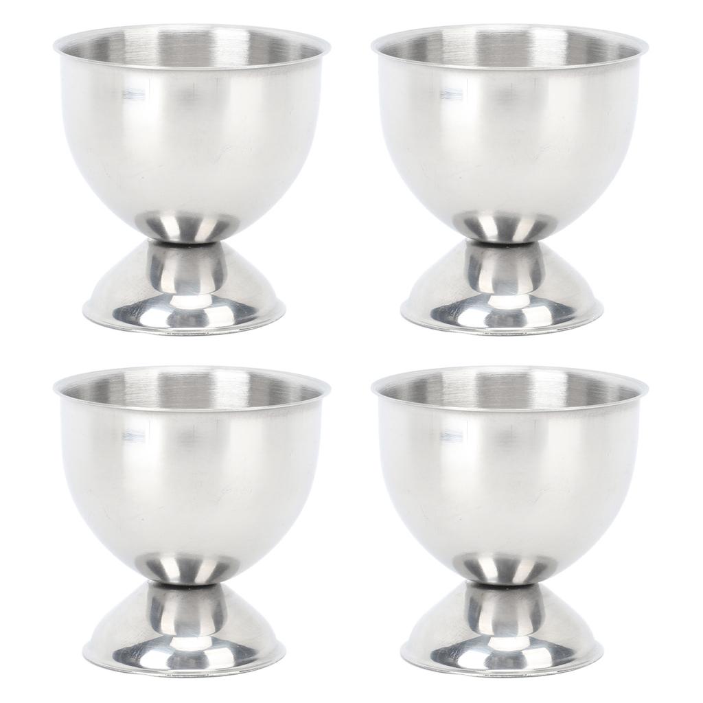 4KS Sada kelímků na vejce 40ml Nerezová ocel Odolné vůči vysokým teplotám Elegantní povrch Držák na kelímky na vejce