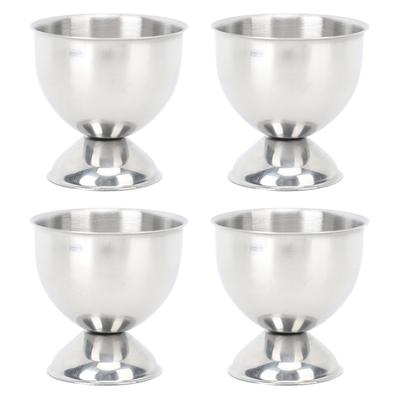 4PCS Egg Cup Set 40ml Stainless Steel High Temperature Resistant Sleek Surface Egg Cup Holder