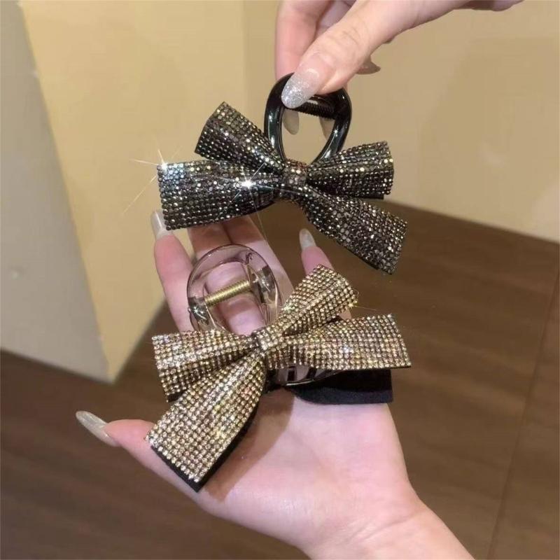 Sparkly Brogue Hair Clip For Women Girls Elegant Without Slip Acrylic Barrettes For Parties Weddings Everyday Use