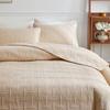 3pcs Set, Quilted Bedspread, Solid Color Ultrasonic Quilted Bedsheet, Lightweight Quilted King Queen Size Bed Cover