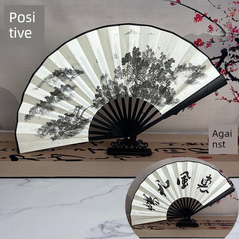 Silk Cloth Fans, Blank Folding Fans, , Custom Drawing and Calligraphy Fans, Men's Chinese Style, Ancient Style, Advertising, Calligraphy Fan, White
