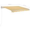 Automatic Awning with LED Lights and Wind Sensor 300x250 cm Yellow White