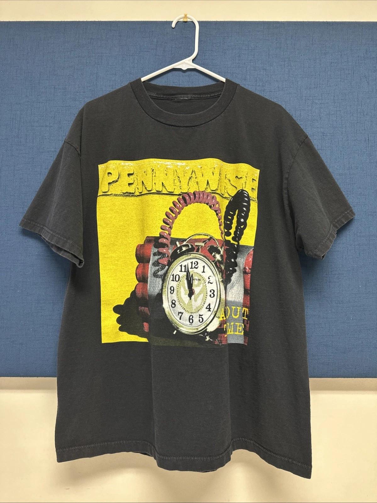 VTG Pennywise Band About Time Unisex Shirt Full Size EG508 XXXL