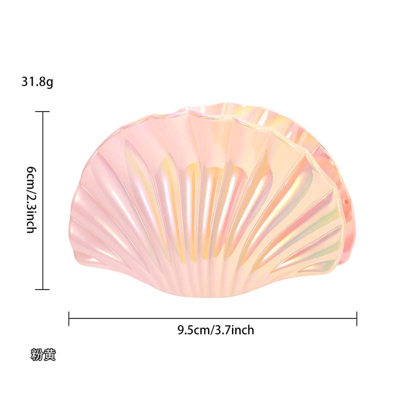 

Fashion Gradient Shell Hair Claw Clips For Women Girls Creative Large Shark Clip Ponytail Hair Barrettes Hair Accessories