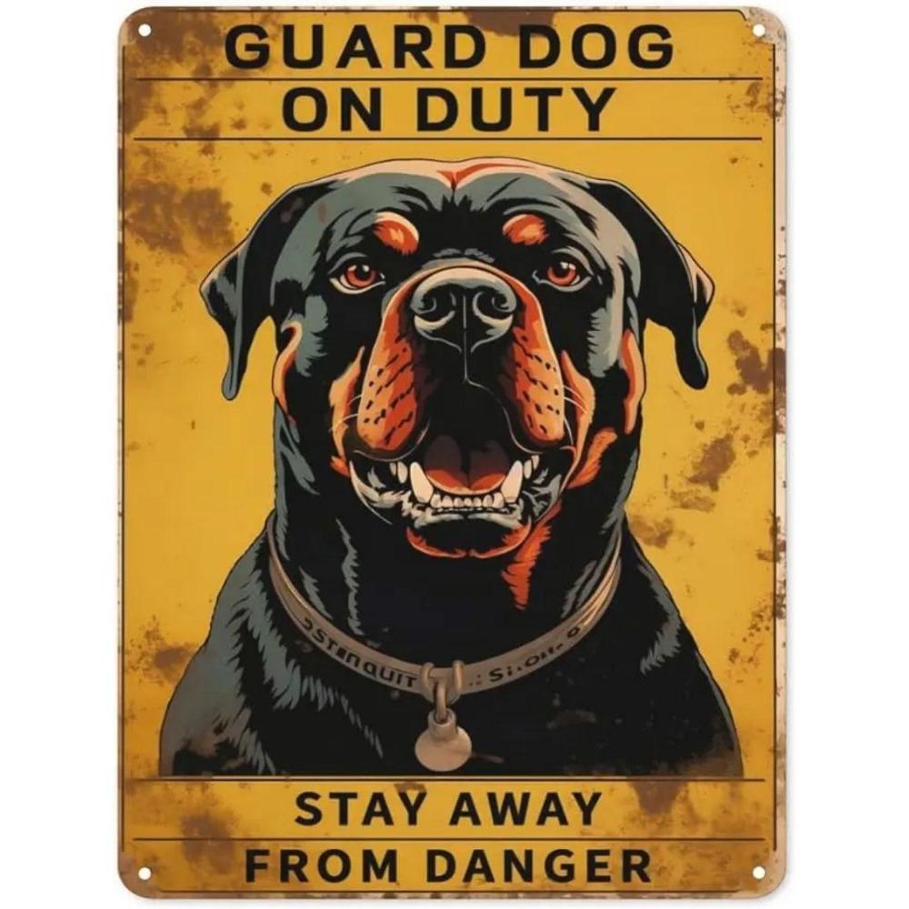 Animal Family Warning Poster On the Wall, Metal Plaque