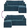 Blue Sofa 178 X 134 X 80 Cm Velvet