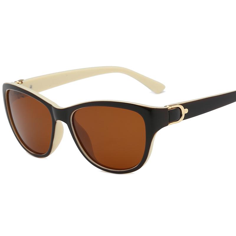 Women's Trendy Round Metal Mixed Polarized Retro Sunglasses 8629