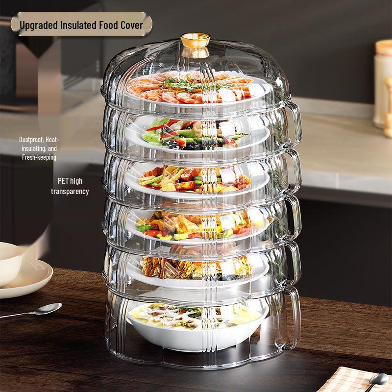 Breathable Dual-Use Food Cover: Insulating, Multi-Layer, Dust & Insect Proof for Kitchen and Dining Table