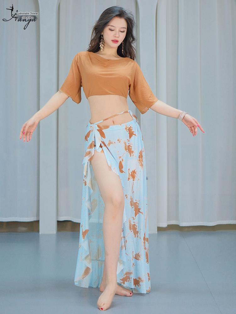 French Belly Dance Costume - Mesh Performance & Practice Set for Girl Groups