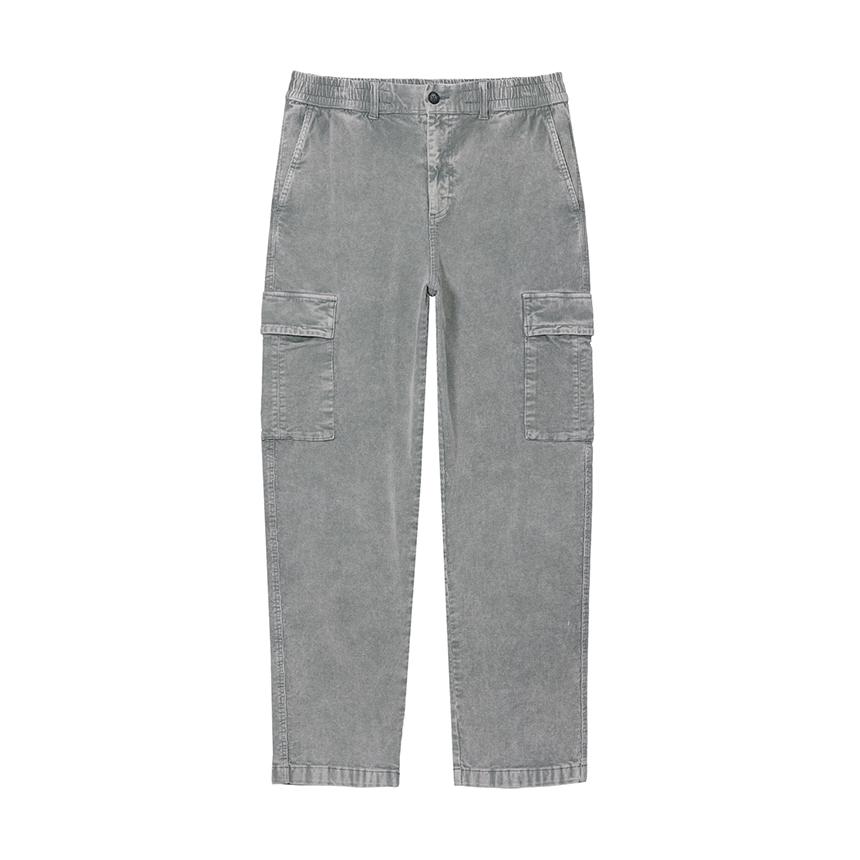 nau Garment-Dyed Corduroy Cargo Pants Light Gray
