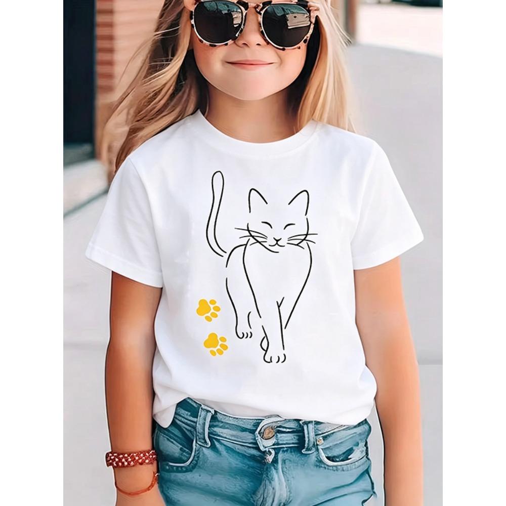 Children s short sleeved T-shirt, printed cute cartoon T-shirt 150