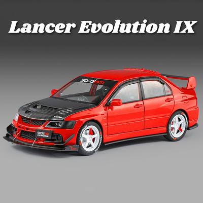 Skala 1:24 Lancer Evolution IX RX7-FC Automodell Spielzeug Rad Lenkung Stoßdämpfung Supercar Spielzeug Metall Druckgussmodelle für Jungen