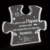 Dad Gift - Puzzle Piece Shelf Decoration with German/Father's Language Message - Birthday, Christmas, Father's Day Present - Home/Office Desk Decor -