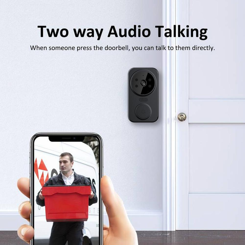 WiFi Smart Video Doorbell Camera Night Vision Smart Visual Doorbell APP Remote Monitoring Intelligent Doorbell for Home Security