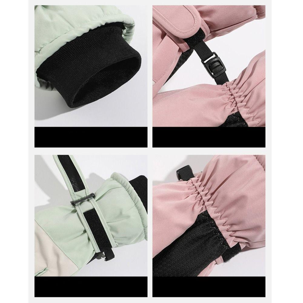 Winter Warm Ski Gloves Windproof Snow Snowboard Outdoor Sports Mittens Non-slip Thicken Cycling Gloves Skiing & Snowboarding