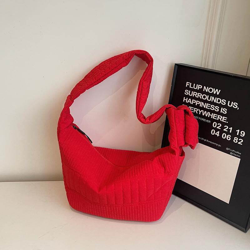 Pleated Hobo Bag Women's Large Capacity Lightweight Commuter Shoulder Bag Crossbody Bag